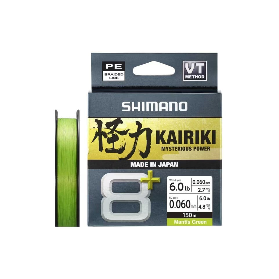 Shimano Kairiki 8+ İp Misina 150m Mantis Green PE 0.6 0.06mm / 4.8kg