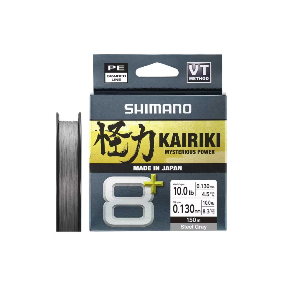 Shimano Kairiki 8+ İp Misina 150m Steel Gray PE 1.0 0.13mm / 8.3kg