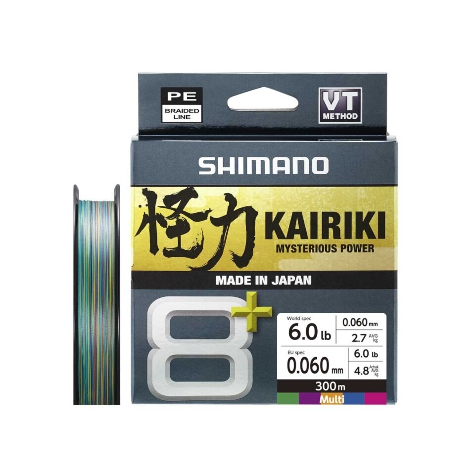 Shimano Kairiki 8+ İp Misina 300m Multicolor PE 0.6 0.06mm / 4.8kg