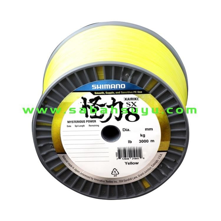 Shimano Kairiki 8 Örgü İp Misina 3000m Yellow 0.32mm / 33.5kg