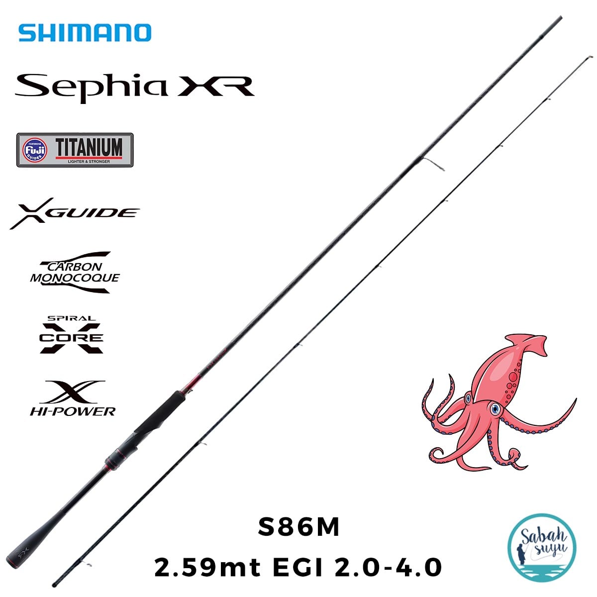 Shimano Sephia XR S86M 2.59mt EGI 2.0-4.0 (2P) Kalamar Spin Kamış