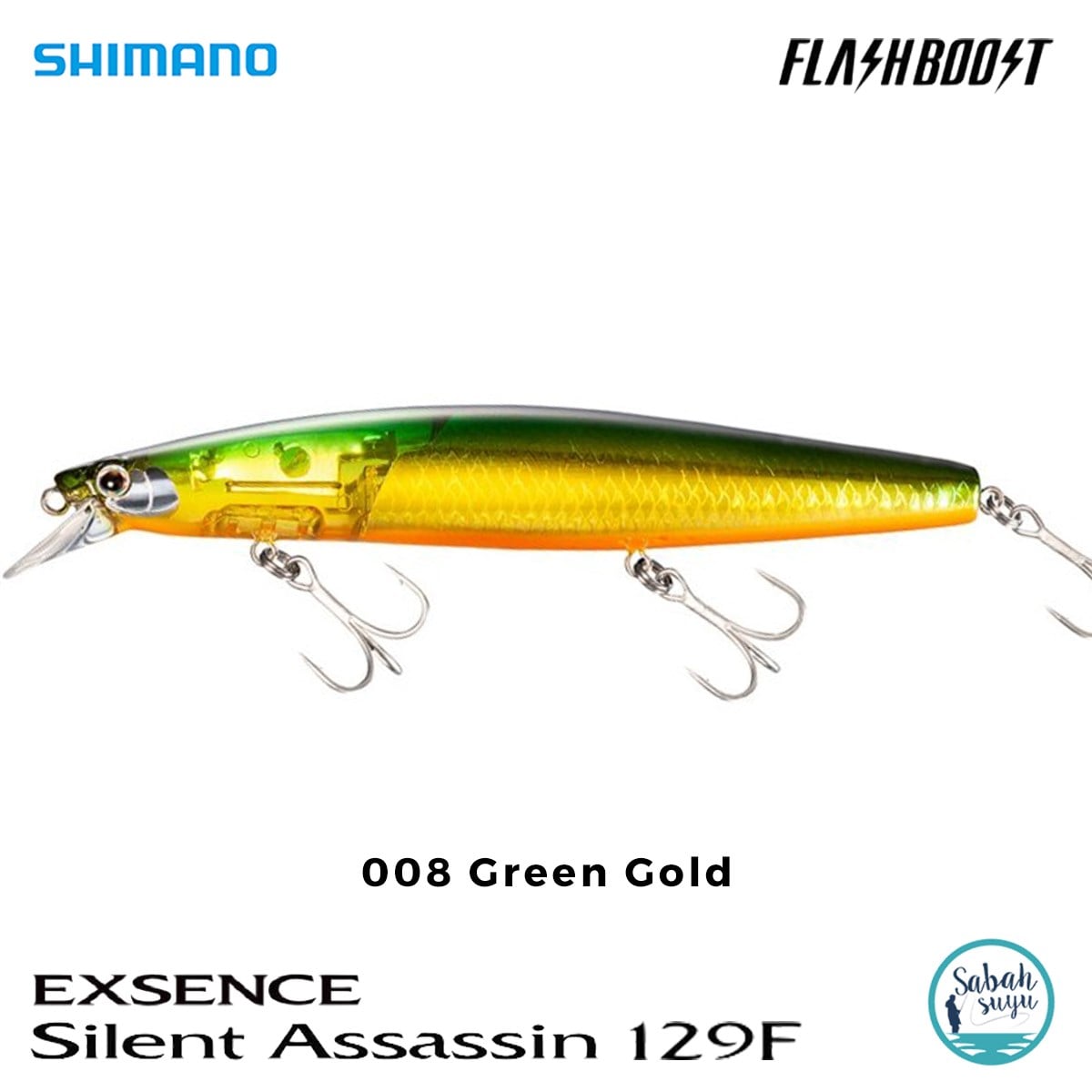 Shimano Silent Assassin Flash Boost 129F 12.9cm 24gr 008 Green Gold