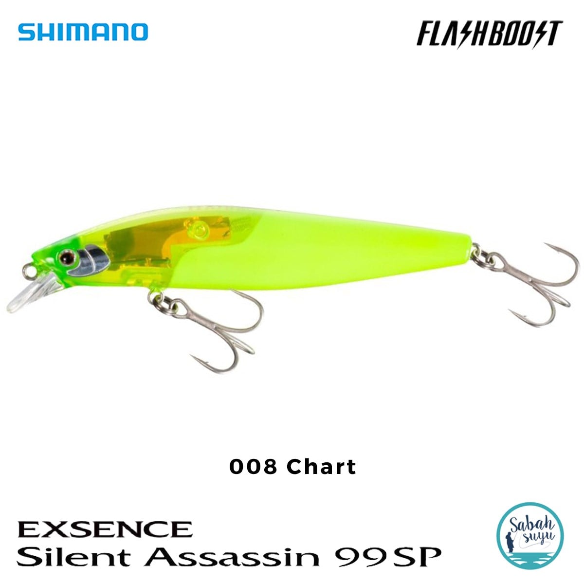 Shimano Silent Assassin Flash Boost 99SP 9.9cm 16gr 008 Chart