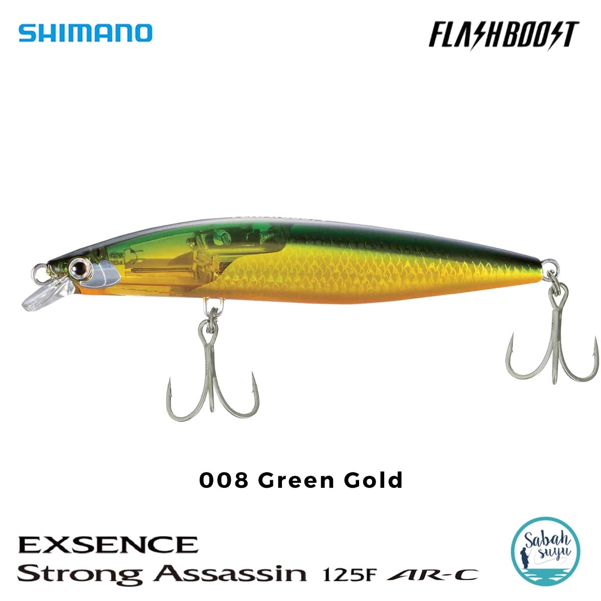 Shimano Strong Assassin Flash Boost 125F AR-C 12.5cm 25gr 008 Green Gold