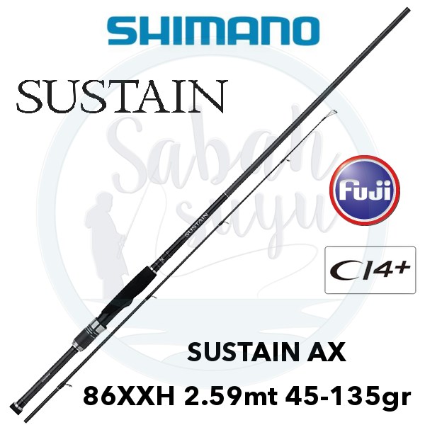 Shimano Sustain AX 86XXH 2.59mt 45-135gr Heavy Spin Kamış