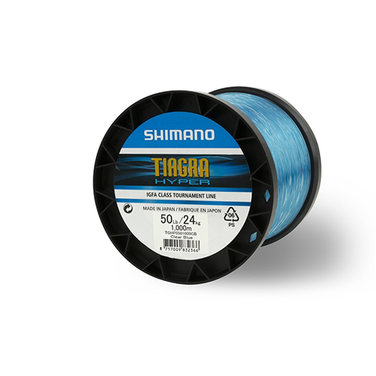 Shimano Tiagra Hyper Trolling Misina IGFA 80LB 1000mt Clear Blue