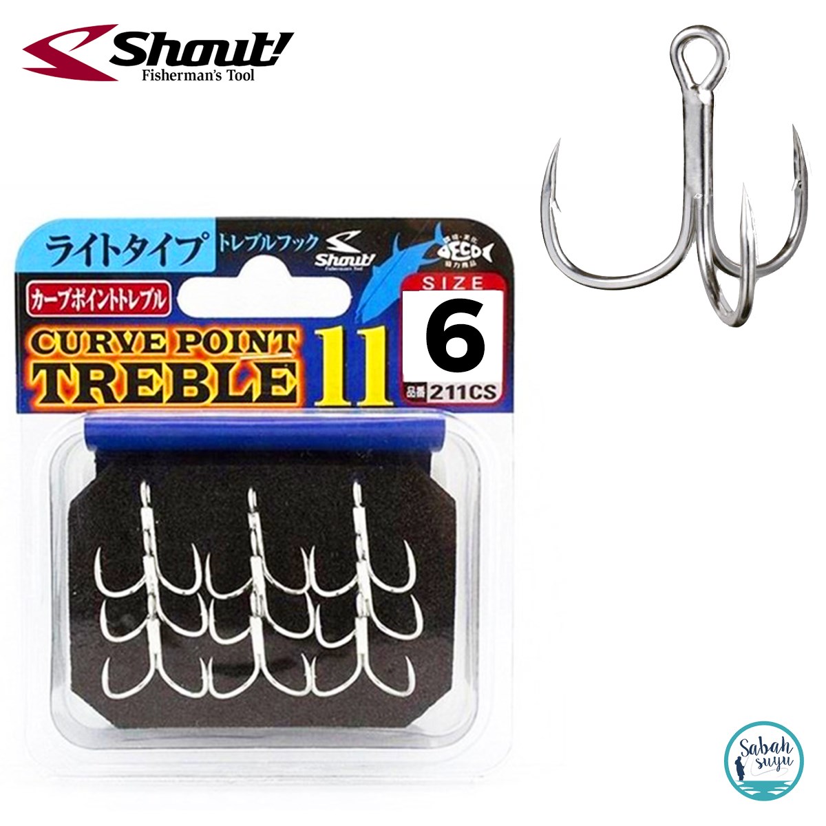 Shout Curve Point 11 Üçlü İğne Silver #6 (9 Adet)