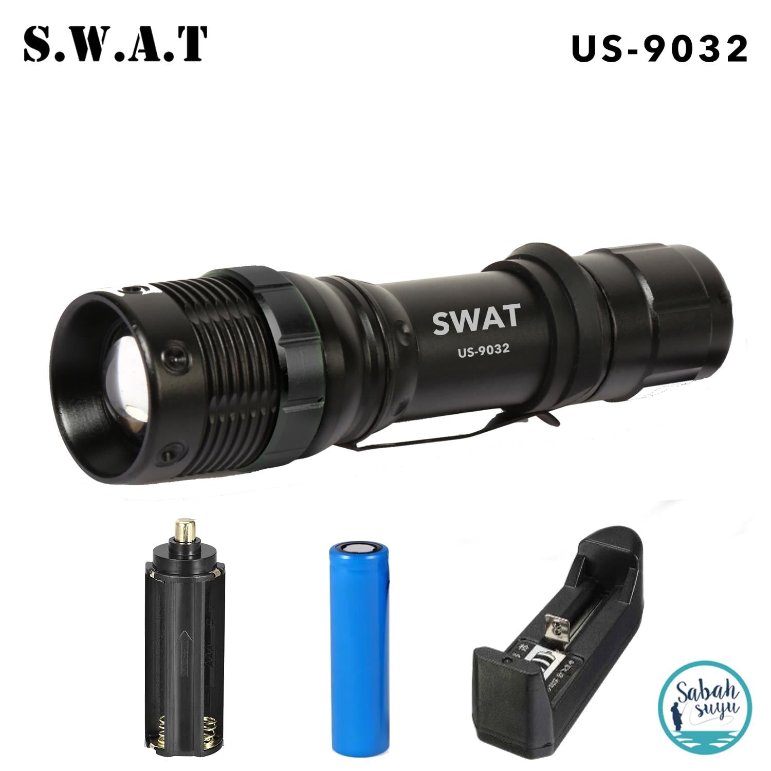 SWAT US-9032 Cree 5W Zoom Şarjlı Led El Feneri