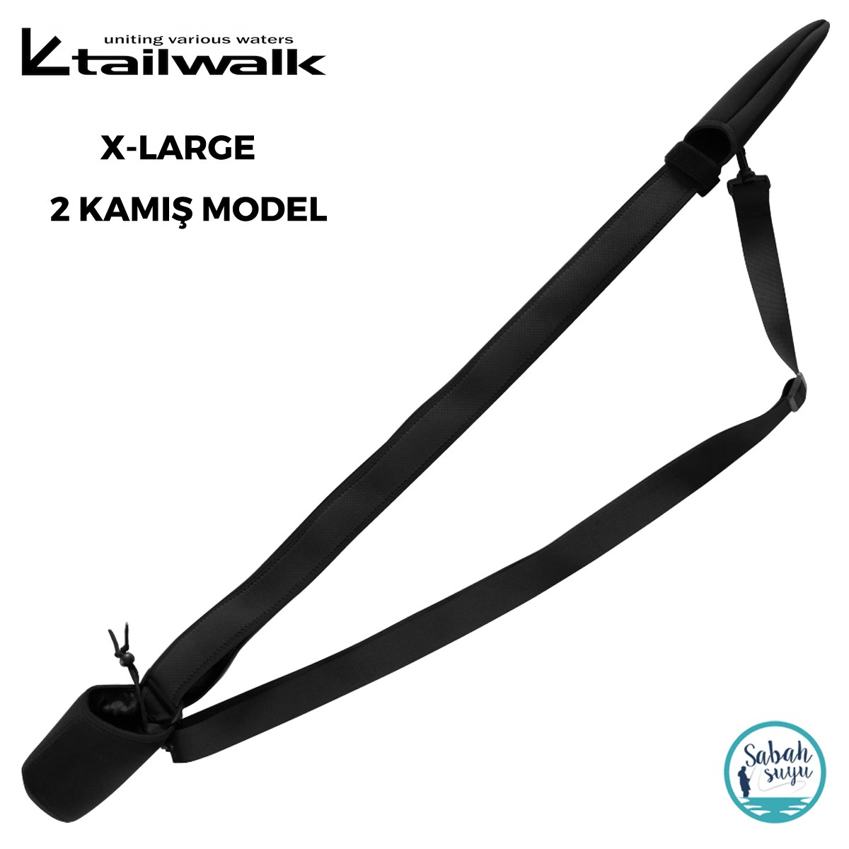 Tailwalk 2 Parça Askılı Kamış Kılıfı X-Large Siyah