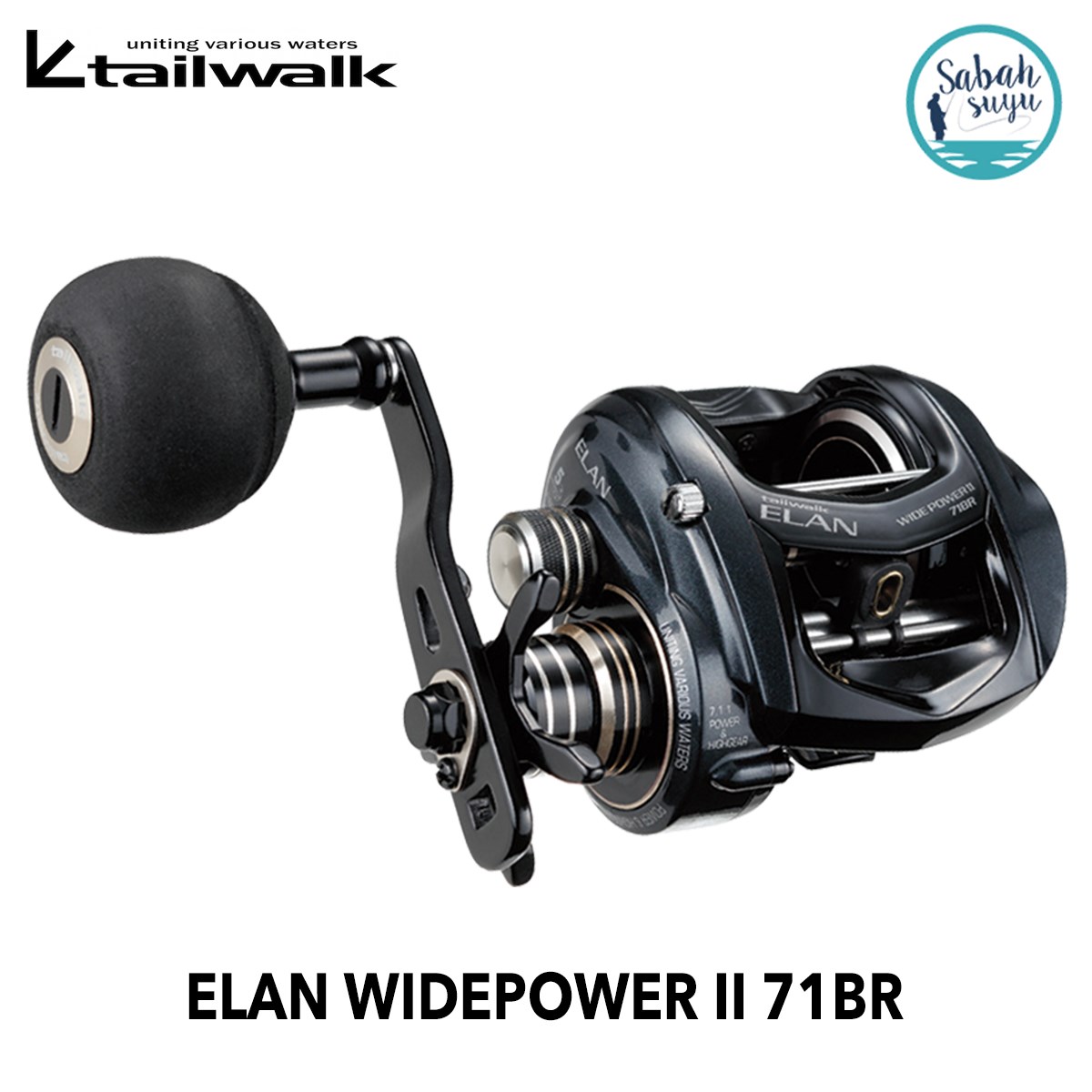 Tailwalk Elan Widepower II 71BR Çıkrık/Baitcasting Jig Olta Makinesi (Sağ El)
