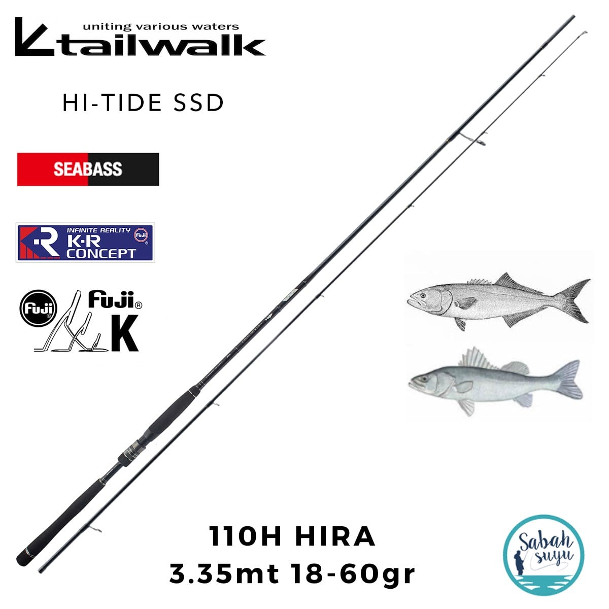 Tailwalk Hi-Tide SSD 110H Hira 3.35mt 18-60gr (2P) Spin Kamış