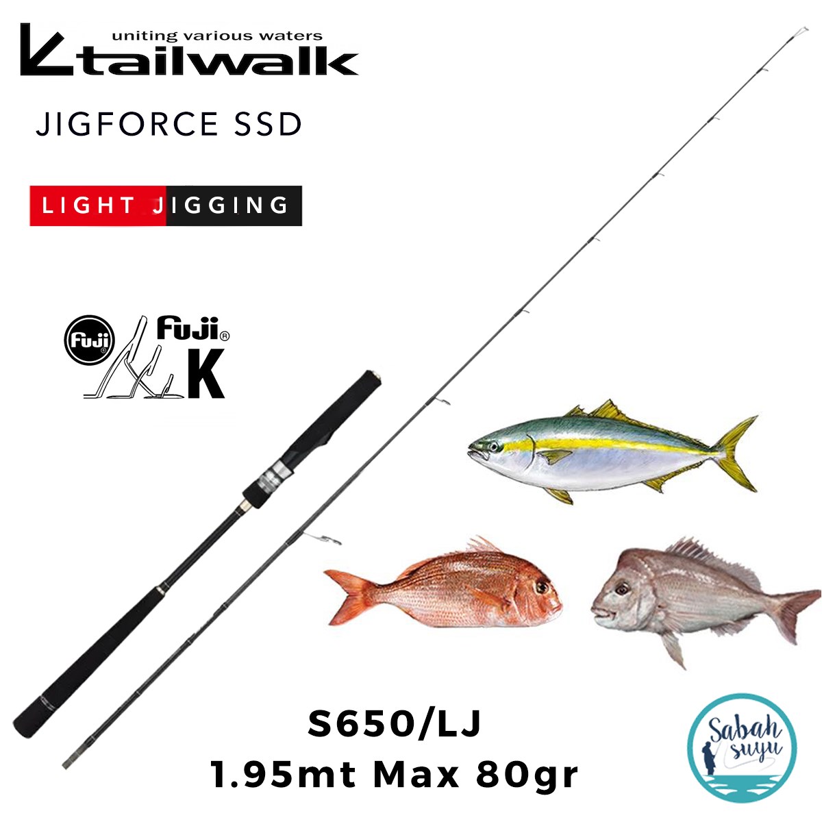 Tailwalk Jigforce SSD S650-LJ 1.95mt Max 80gr (S2P) Light Jigging Kamış