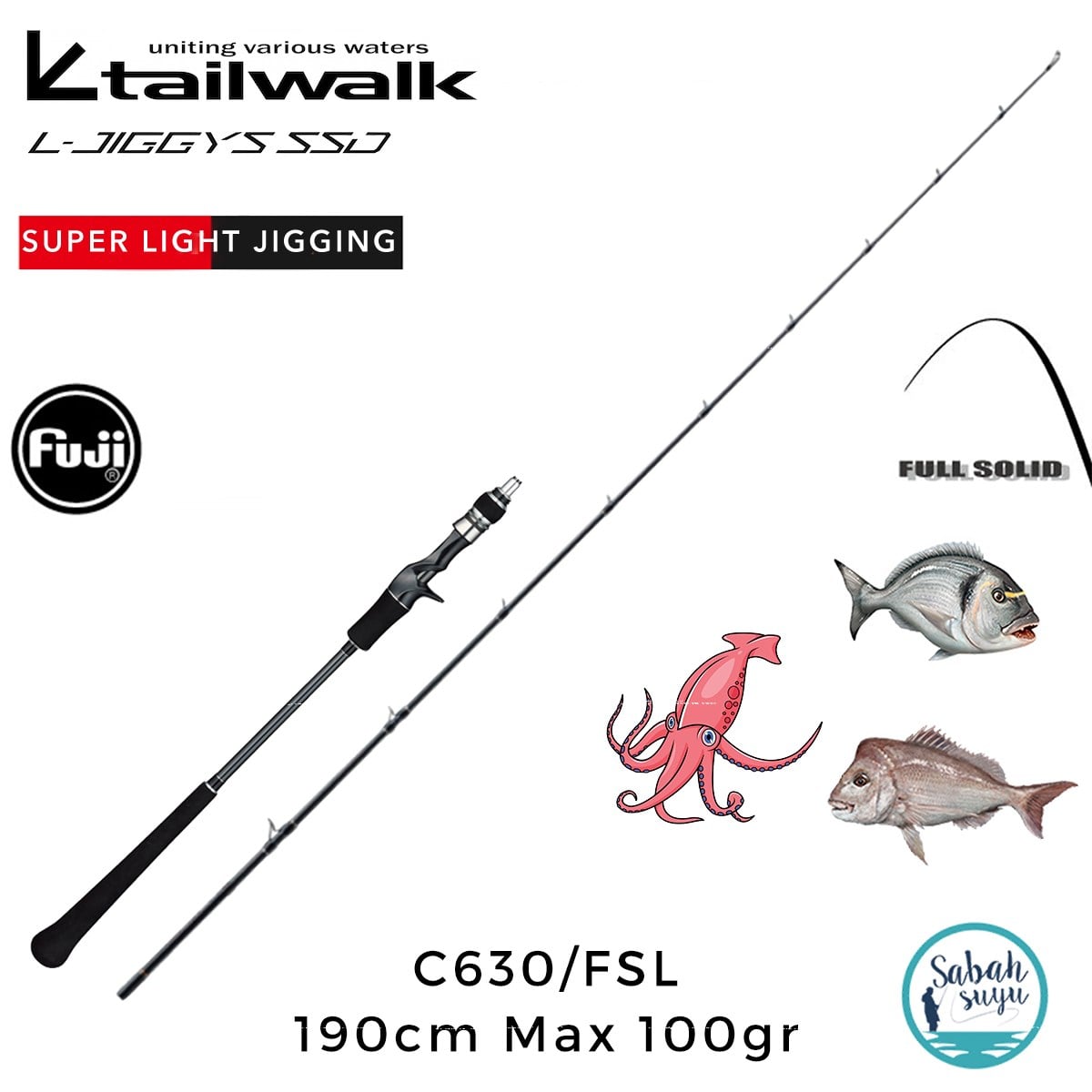 Tailwalk SSD L-Jiggys C630/FSL 1.90mt Max 100gr (S2P) Tetikli Light Jigging Kamış