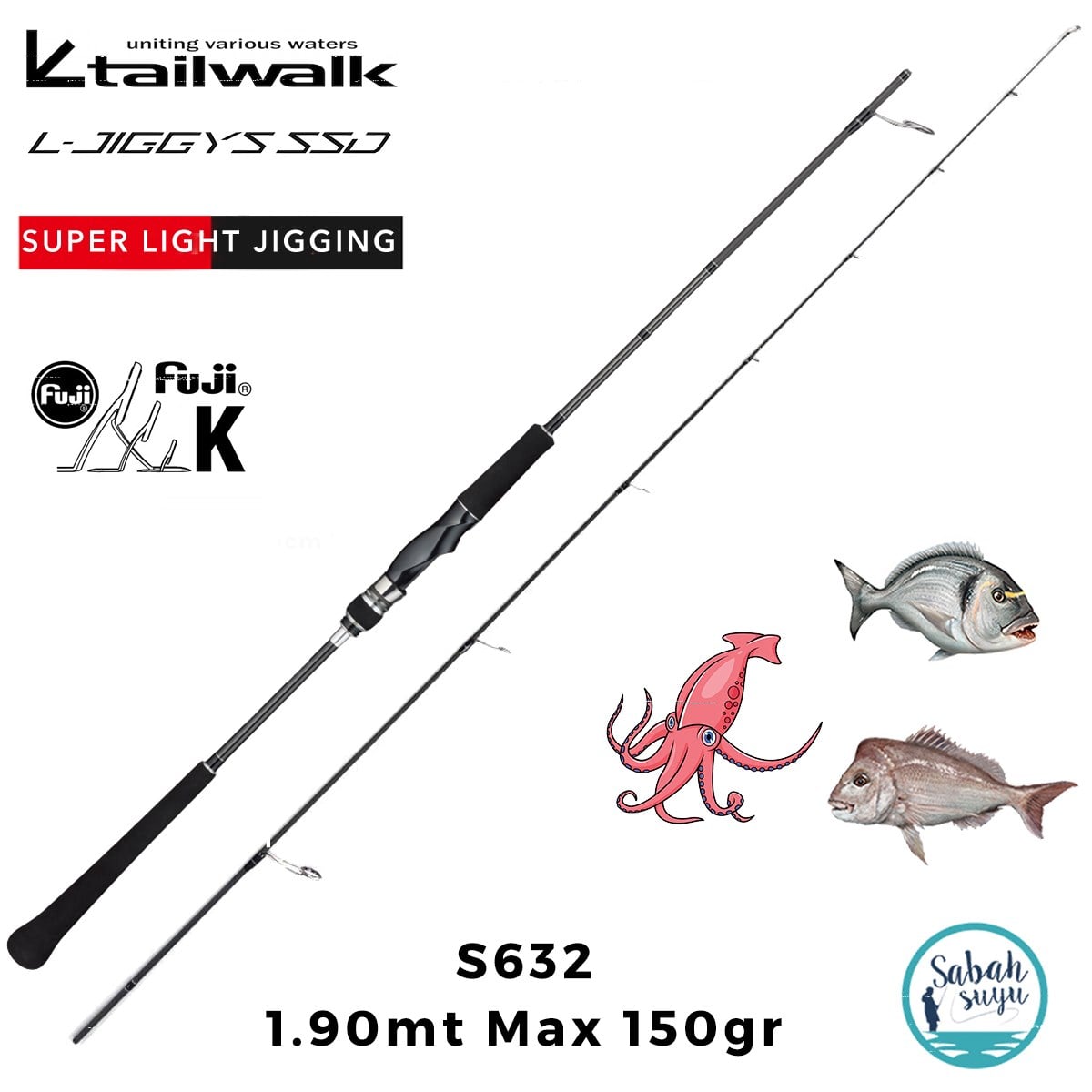 Tailwalk SSD L-Jiggys S632 1.90mt Max 150gr (2P) Light Jigging Kamış