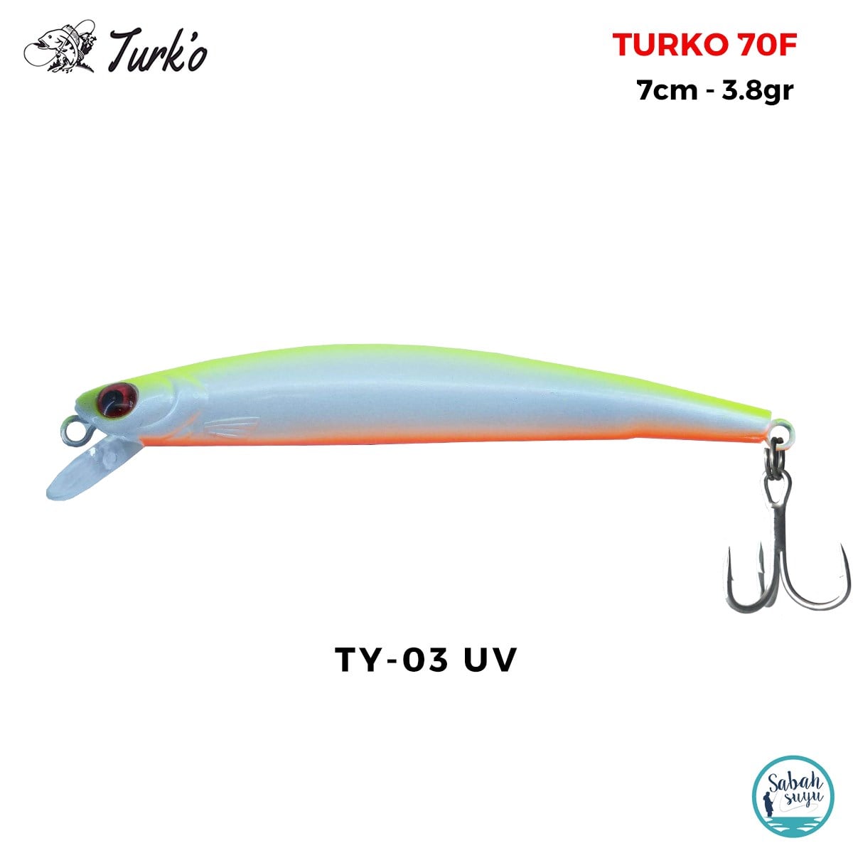 Turko 70mm 3.8gr Maket Balık TY-03 UV