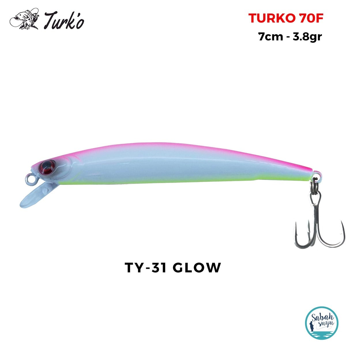 Turko 70mm 3.8gr Maket Balık TY-31 Glow