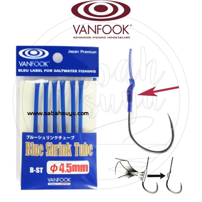 Vanfook B-ST Shrink Tube Asist İğne Makaronu 4.5mm 1mt. Mavi