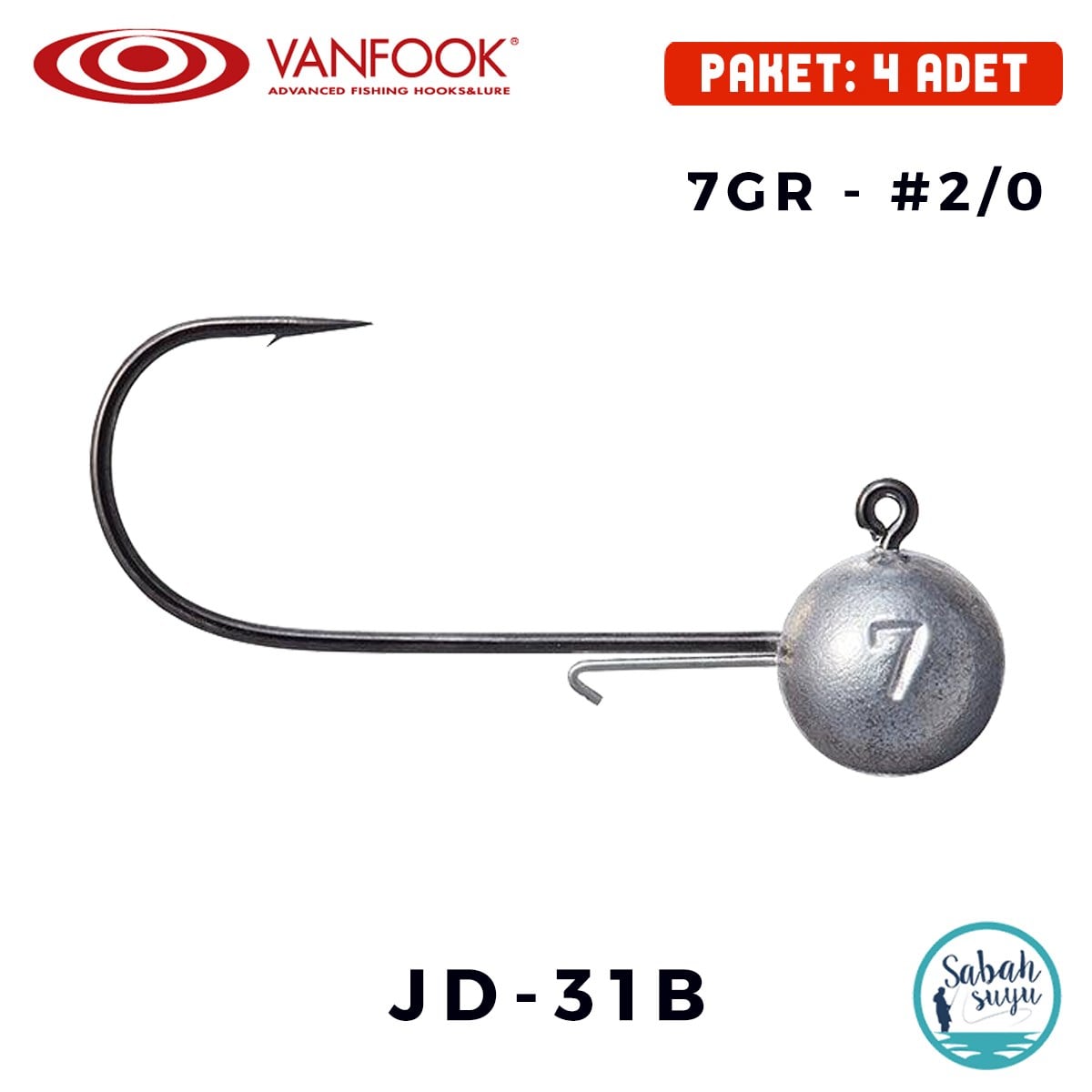 Vanfook JD-31B Jighead 7gr #2/0