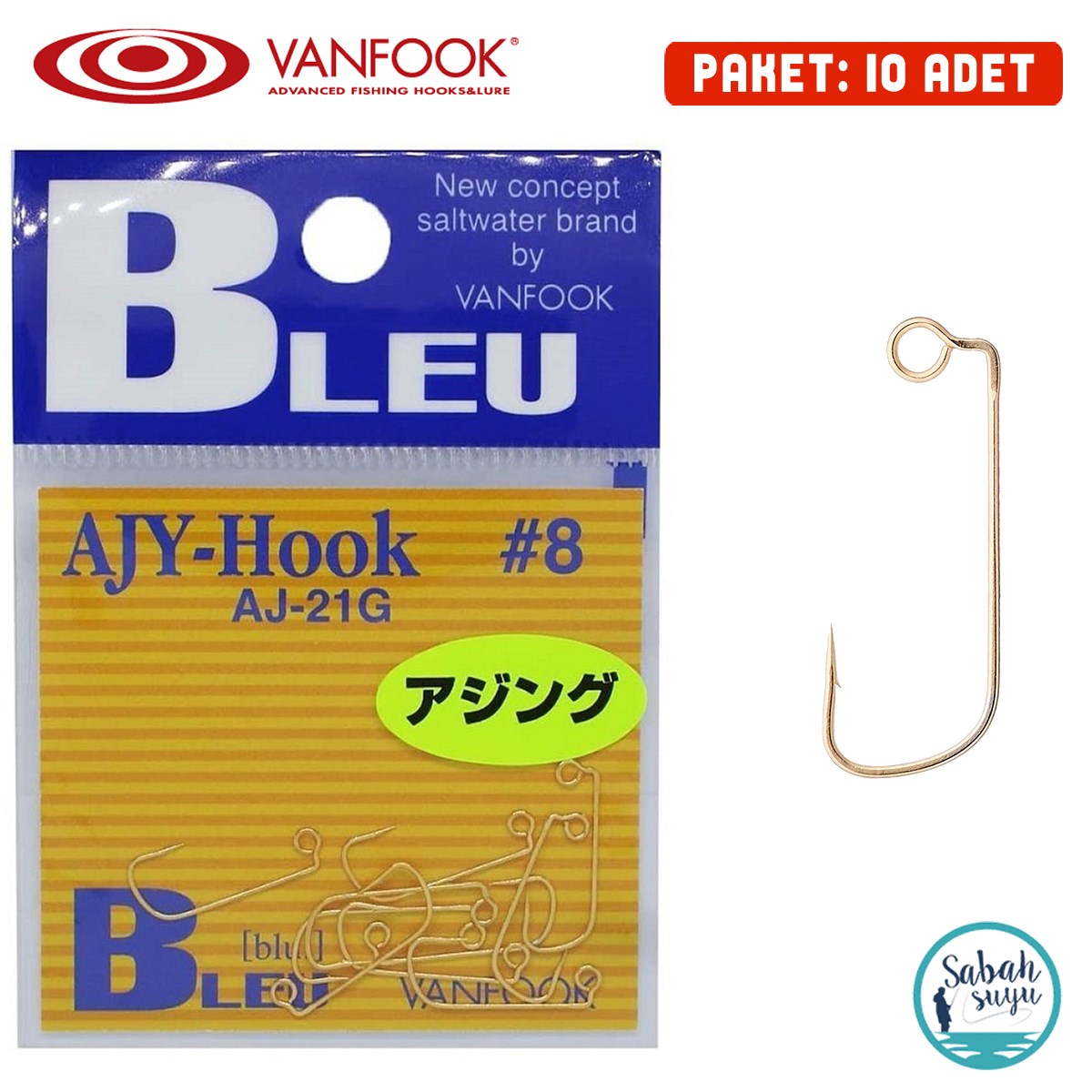 Vanfook Ofset İğne AJ-21G Gold #8 (10Ad)
