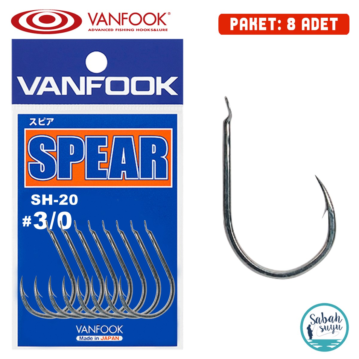 Vanfook Spear Hook SH-20 Asist İğne #3/0 (8Ad)
