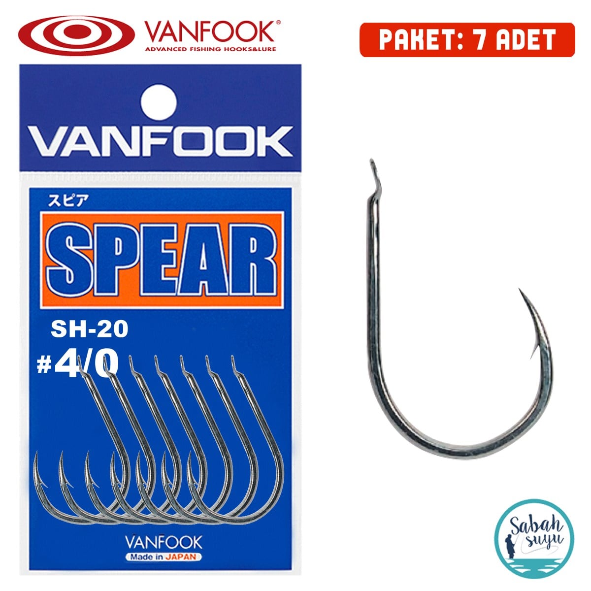 Vanfook Spear Hook SH-20 Asist İğne #4/0 (7Ad)