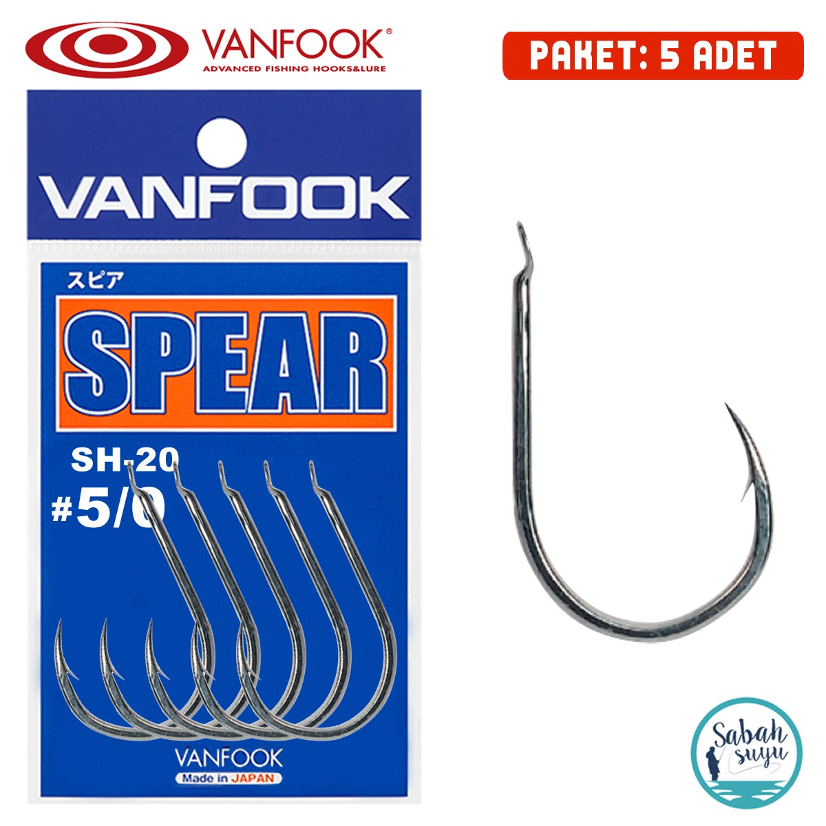 Vanfook Spear Hook SH-20 Asist İğne #5/0 (5Ad)
