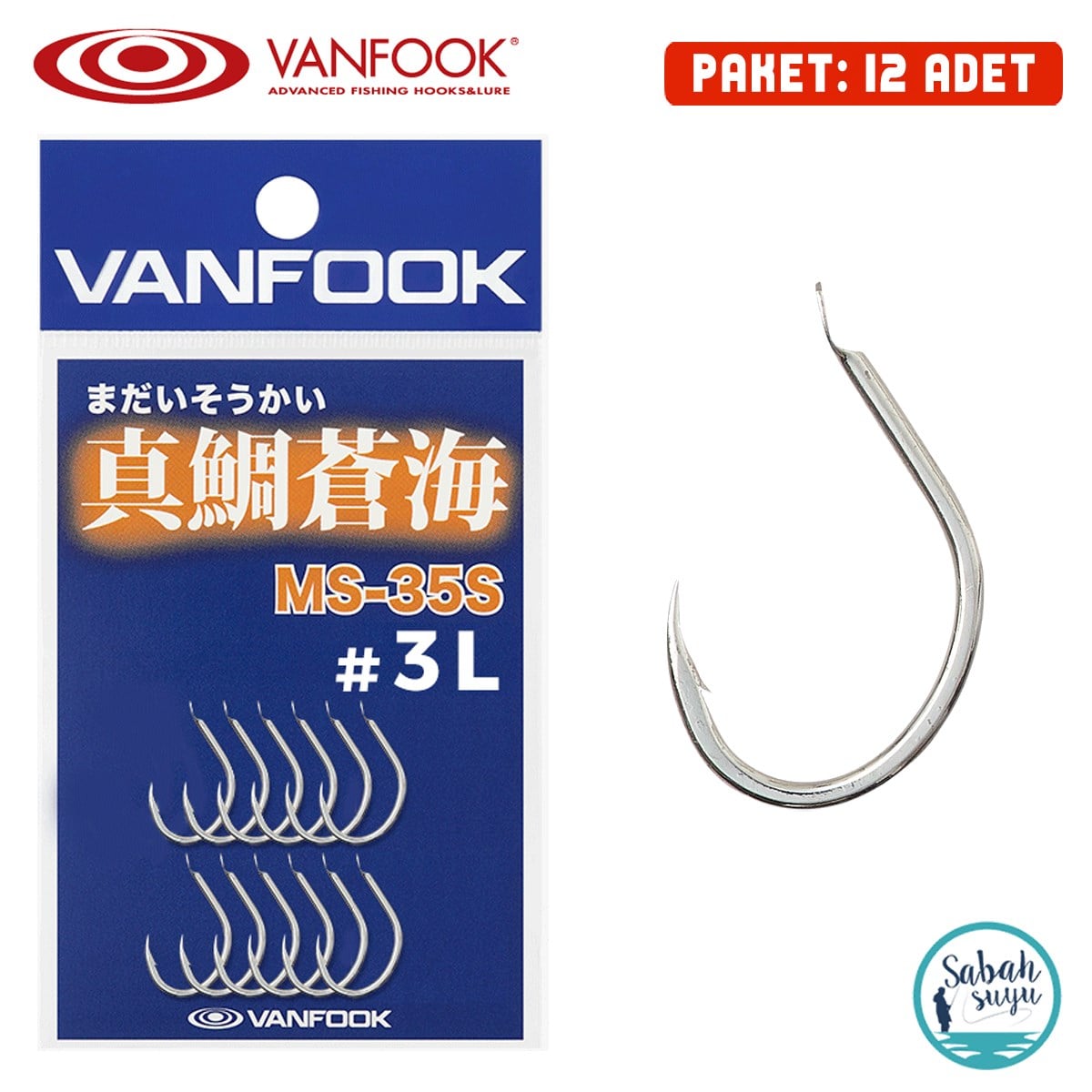 Vanfook Tai Rubber Tek İğne MS-35S #3L (12 Adet)