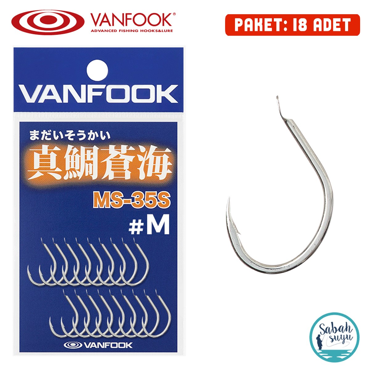 Vanfook Tai Rubber Tek İğne MS-35S #M (18 Adet)