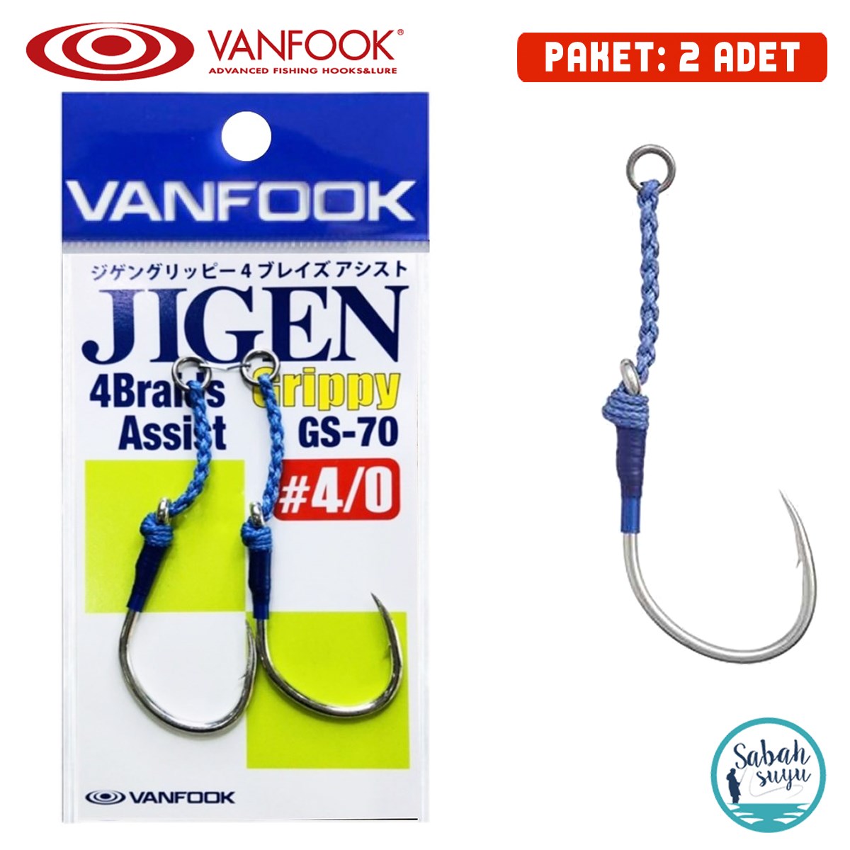 Vanfook Tekli Asist İğnesi GS-70 #4/0 (2Ad)