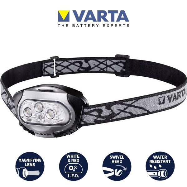 Varta 17631 H20 22 lm 18mt Balıkçı Led Kafa Lambası 3XAAA