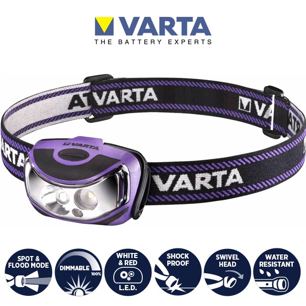 Varta 18630 H30 120 lm 78mt Led Kafa Lambası 3XAAA