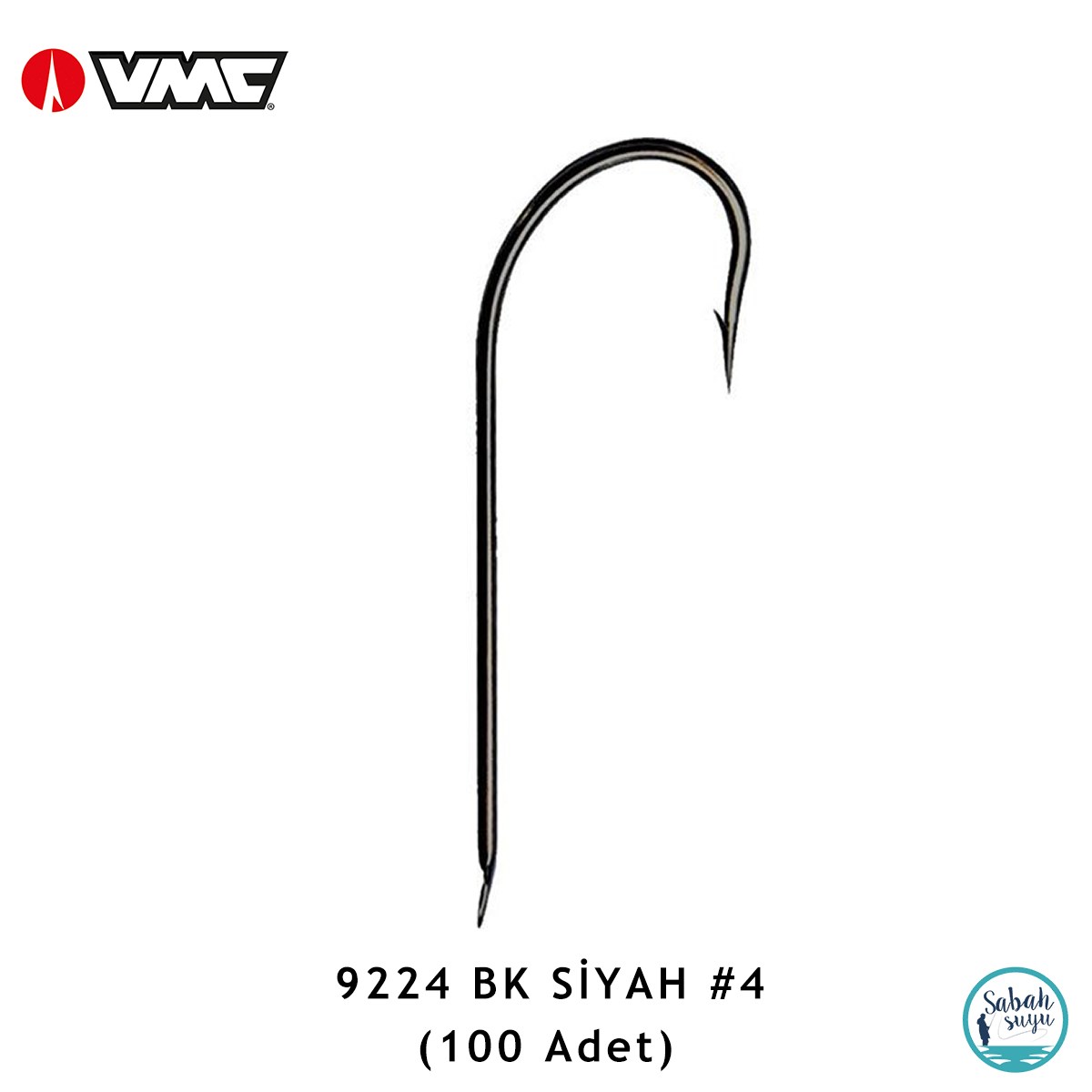 VMC 9224 BK Tekli Sinek İğne #4 Siyah 100 Adet