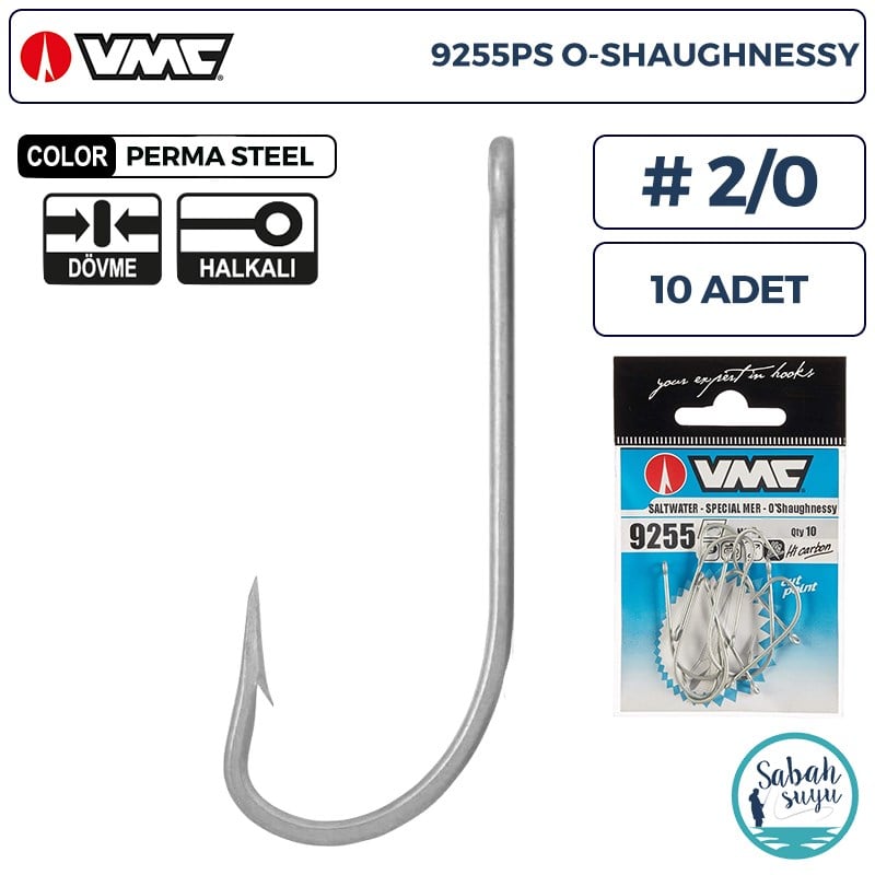 VMC 9255PS O-Shaughnessy Delikli İğne Perma Steel #2/0 (10 Adet)