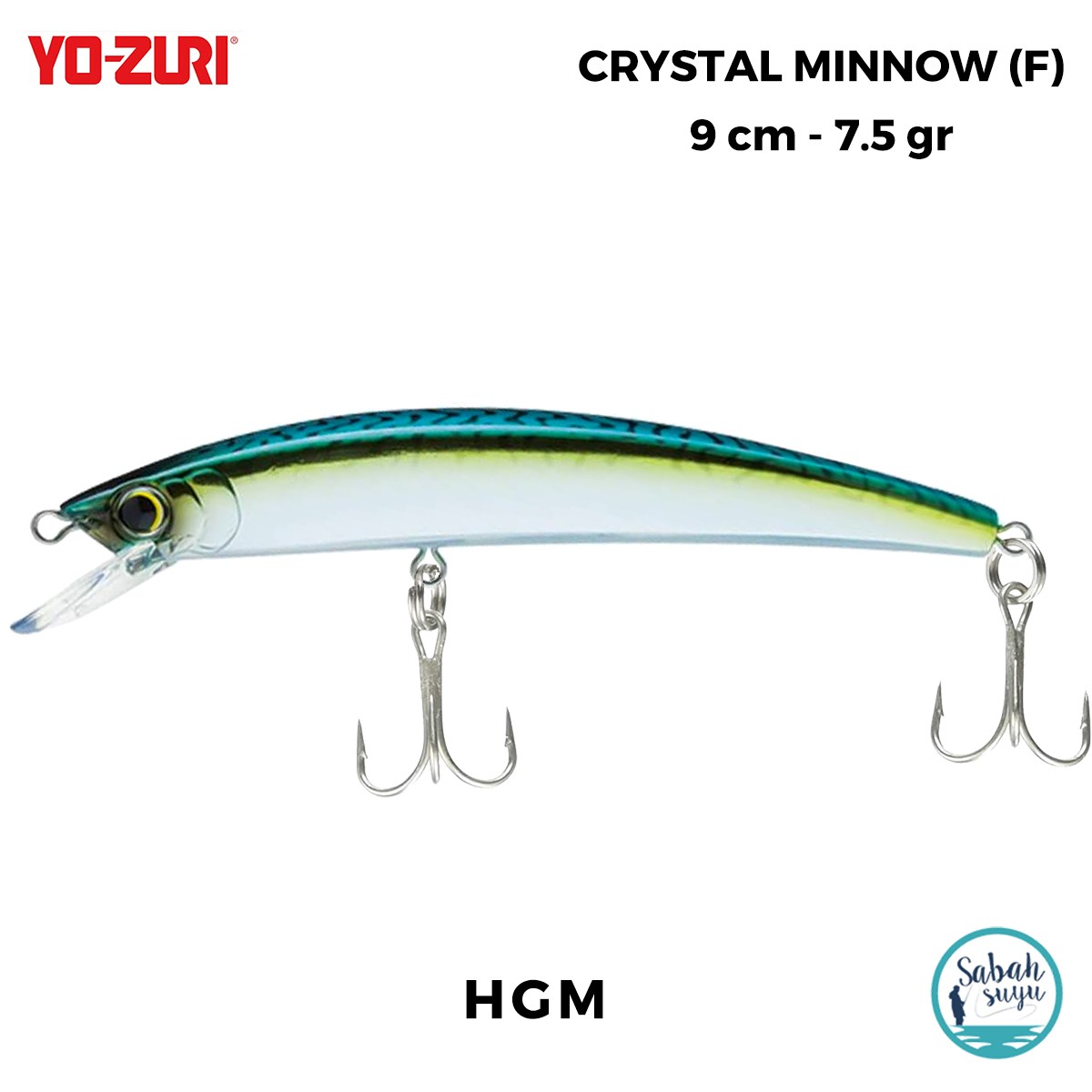 Yozuri Crystal Minnow F 1123 9cm 7.5gr Sahte Balık HGM