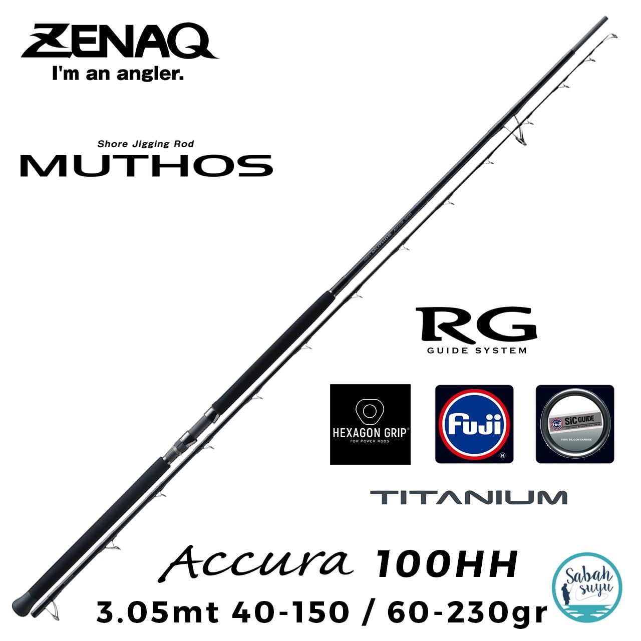 Zenaq Defi Muthos Accura 100HH (RG) 305cm 40-150 / 60-230gr Shore Jigging Kamış
