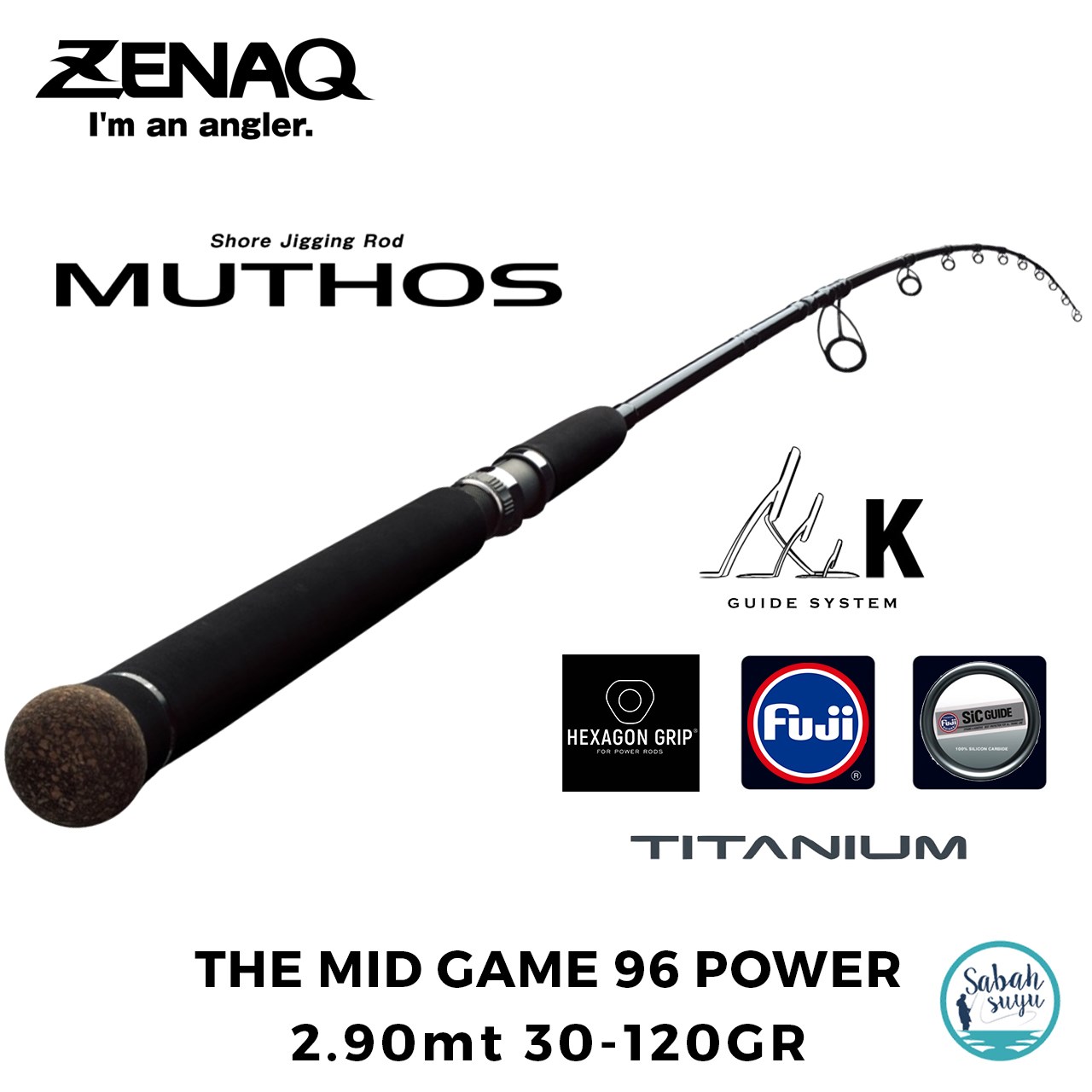 Zenaq Defi Muthos The Mid Game 96 Power (K) 290cm 30-120gr Shore