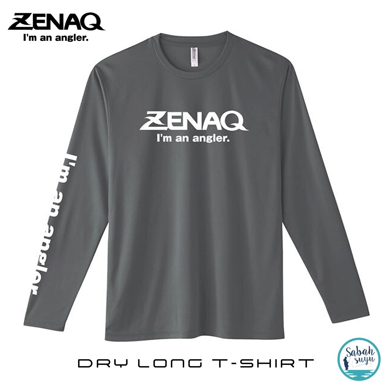 Zenaq Dry Long T-Shirt (Zenaq Logo Dark Grey / L)