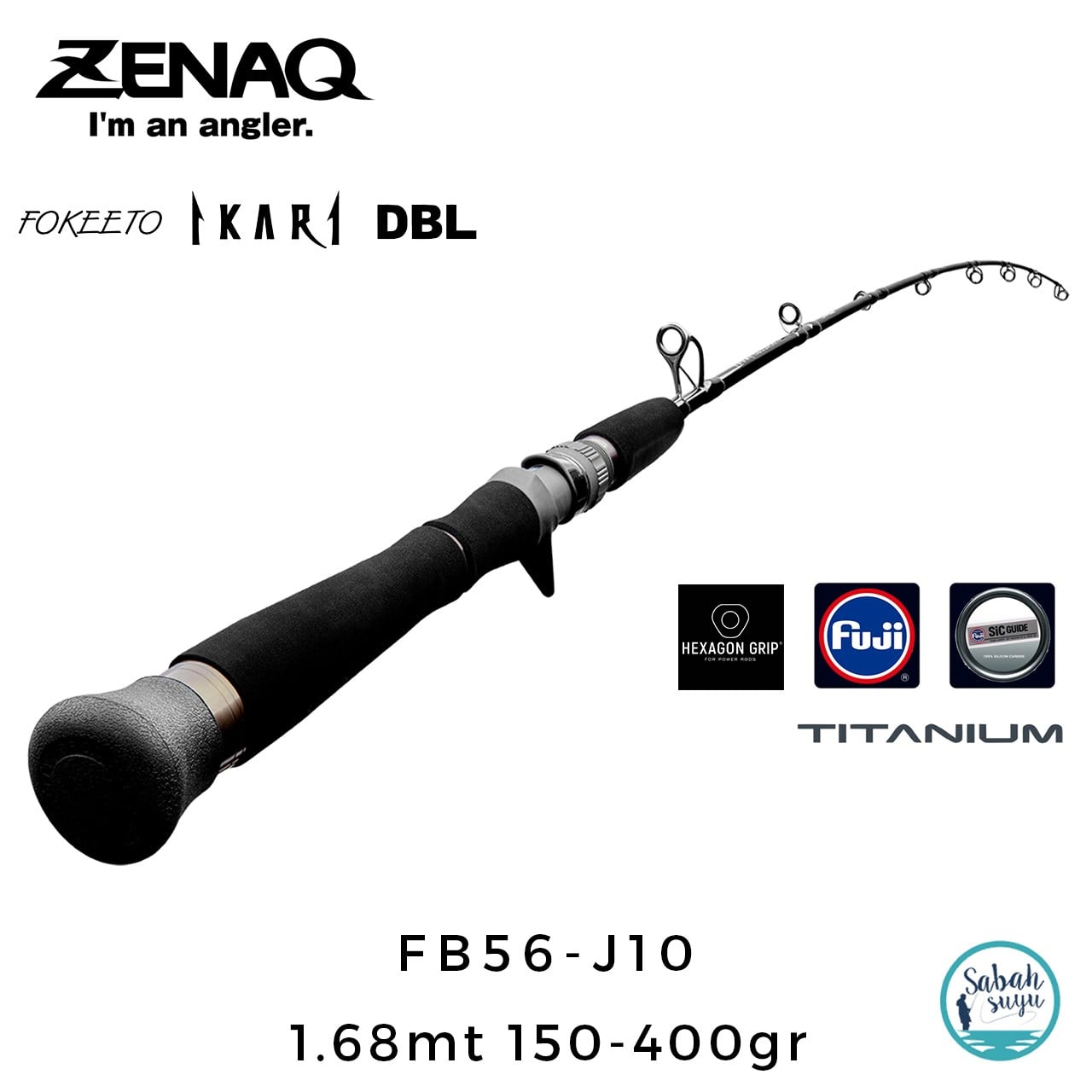 Zenaq Fokeeto DBL FB56-J10 İkari 1.68mt 150-400gr (1P) Tetikli Jigging Kamış