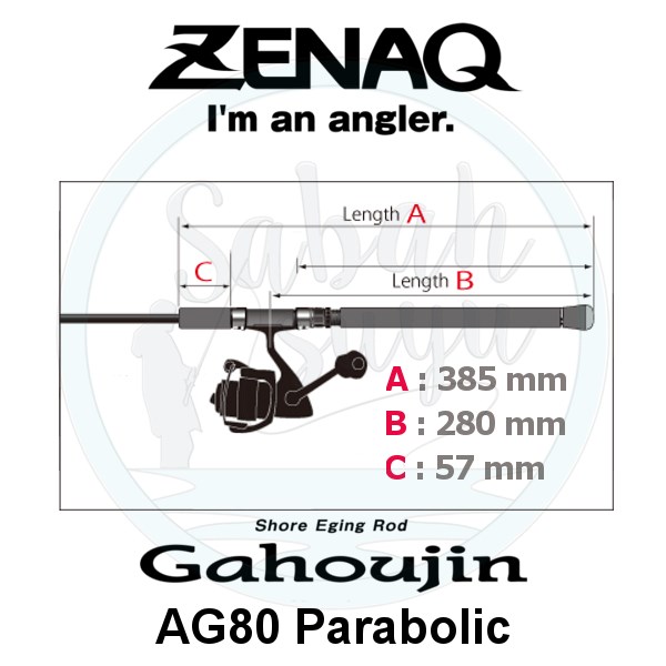 ロッド ZENAQ ASSAULT Gahoujin AG-80 Parabolic Zenaq Gahoujin AG80 Parabolic (RG) 244cm 13-28gr Spin Kamış