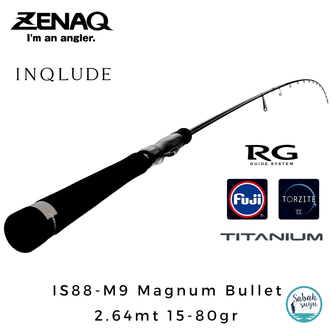 Zenaq Inqlude IS88-M9 Magnum Bullet (RG) 2.64mt 15-80gr (2P) Spin Kamış