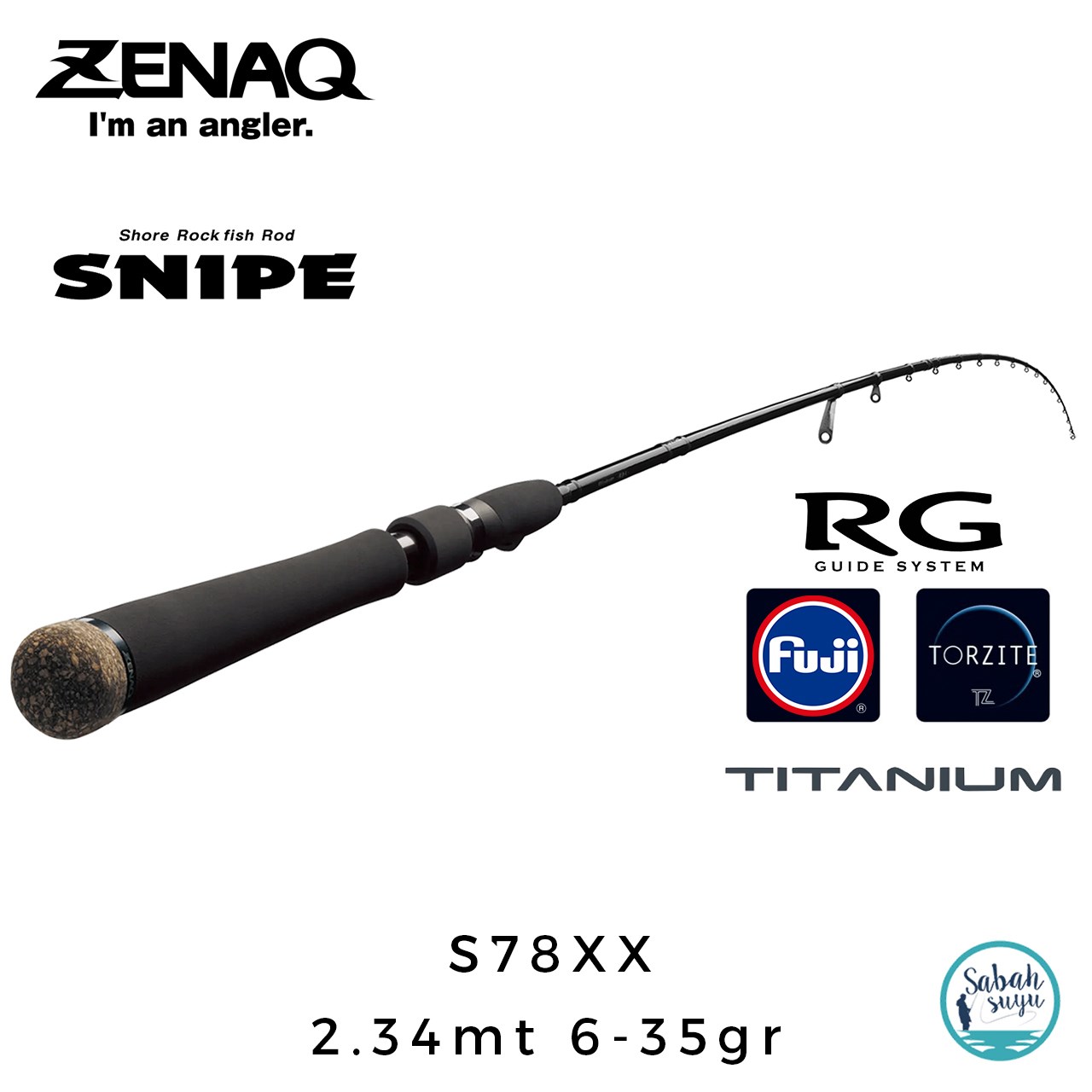 Zenaq Snipe S78XX (RG) 2.34mt 6-35gr (2P) Spin Kamış