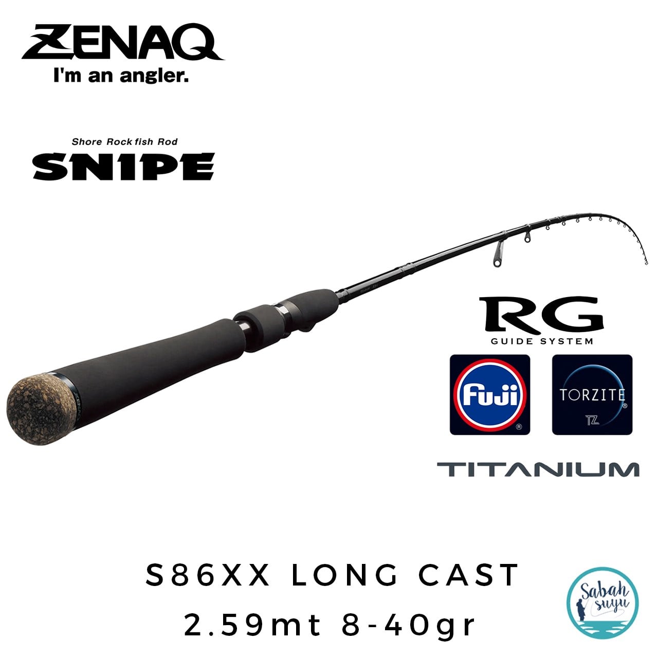 Zenaq Snipe S86XX Long Cast (RG) 2.59mt 8-40gr Spin Kamış