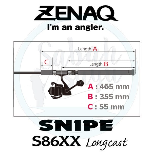 Zenaq Snipe S86XX Long Cast (RG) 2.59mt 8-40gr Spin Kamış
