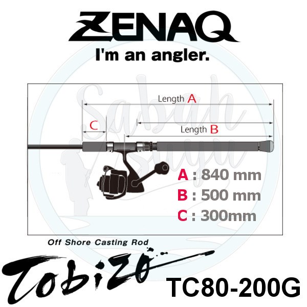 Zenaq Tobizo TC80-200G 244cm Max 230gr Offshore Casting Popping Kamış