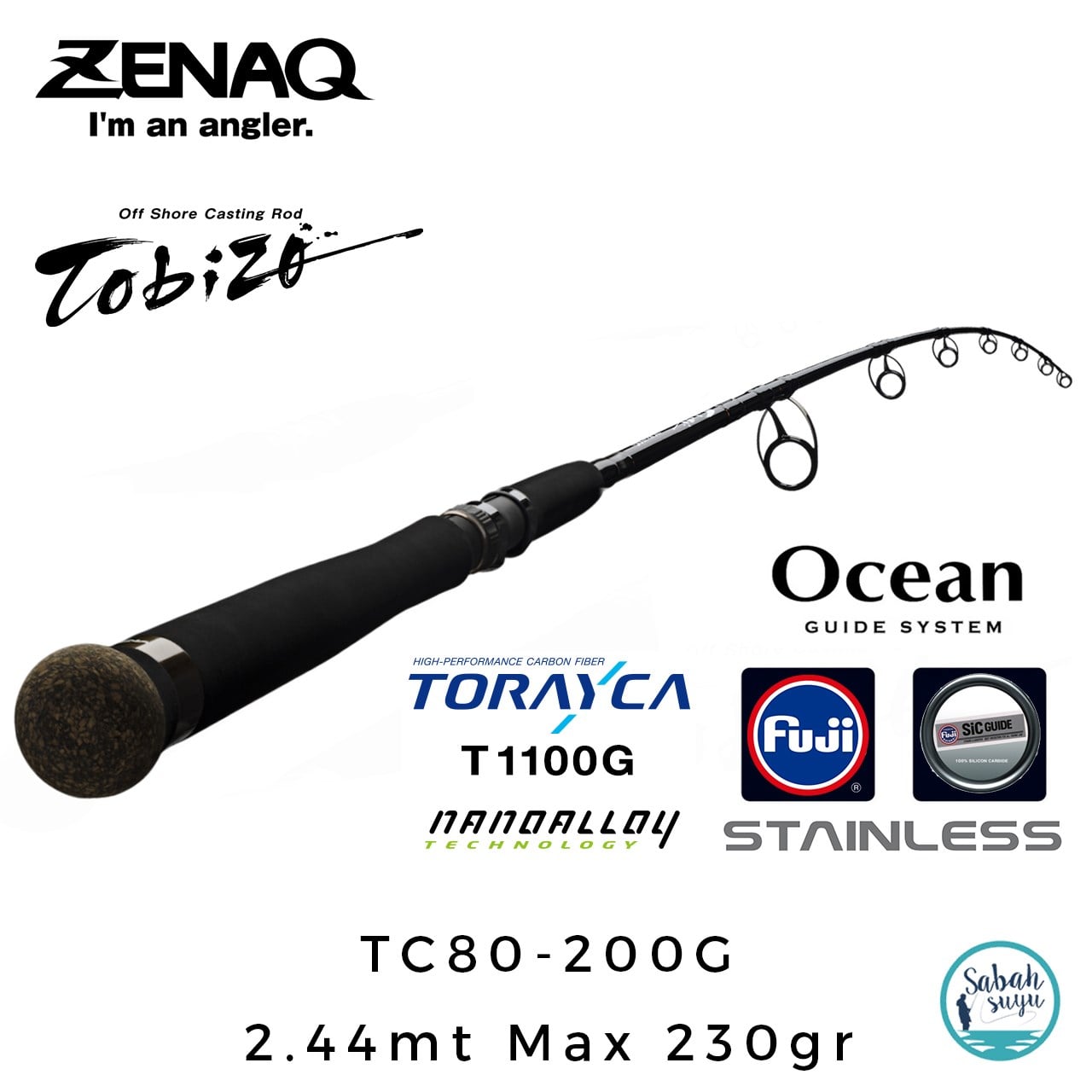 Zenaq Tobizo TC80-200G 244cm Max 230gr Offshore Casting Popping Kamış