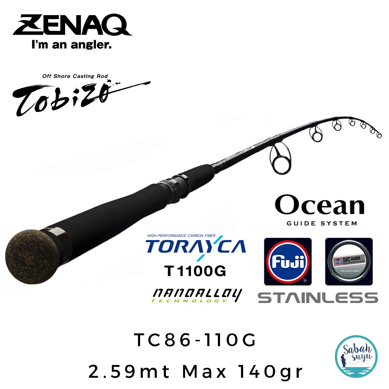 Zenaq Tobizo TC86-110G 259cm Max 140gr Offshore Casting Popping Kamış