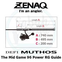 ZENAQ MUTHOS The Mid Game 96 Power RGガイド Zenaq Defi Muthos The Mid Game 96 Power (RG) 290cm 30-120gr