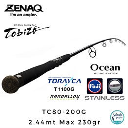 Zenaq Tobizo TC80-200G 244 cm Max 230 g Offshore Casting Popping Kamış