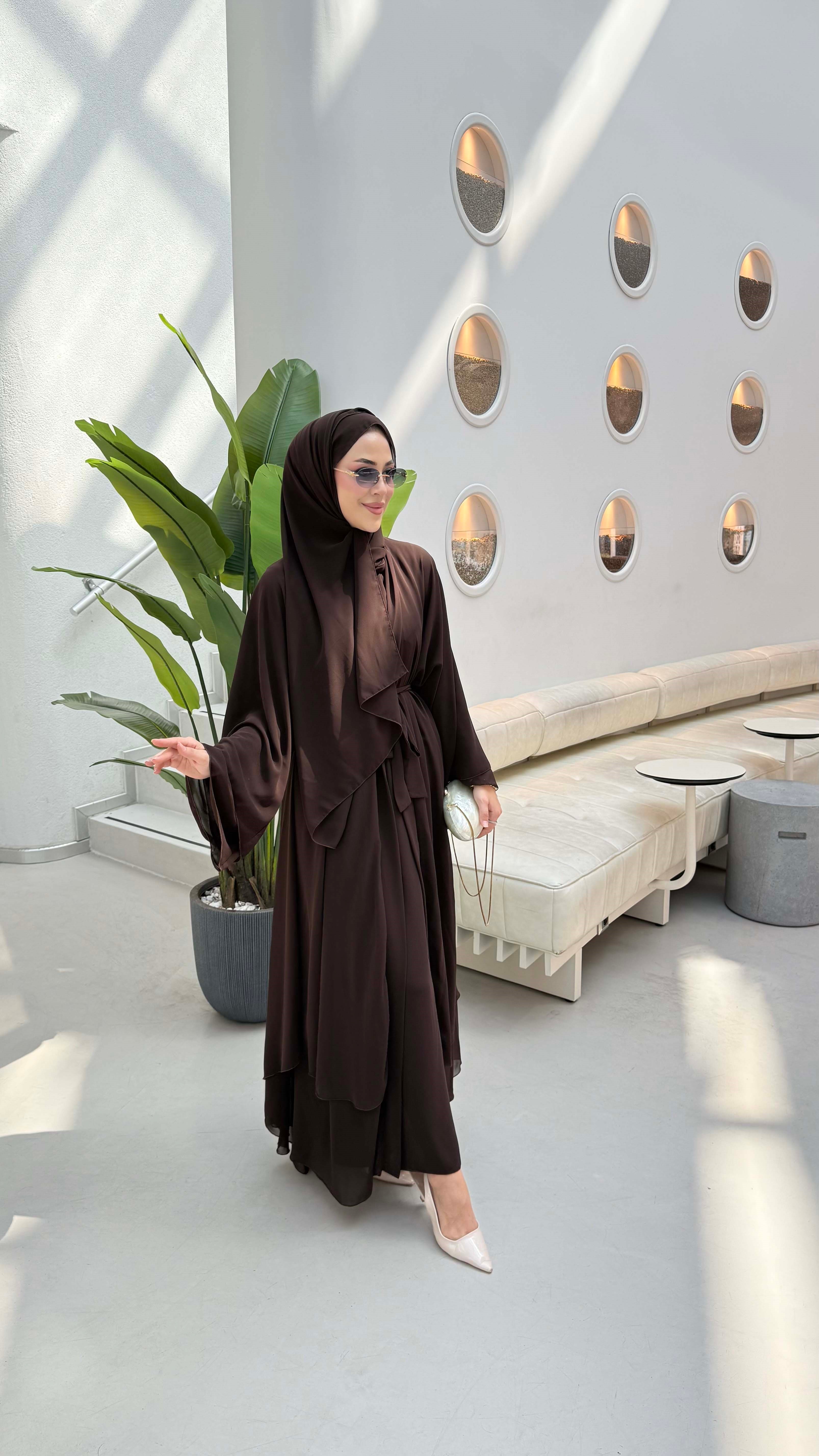 Moka Abaya Kahverengi 9131