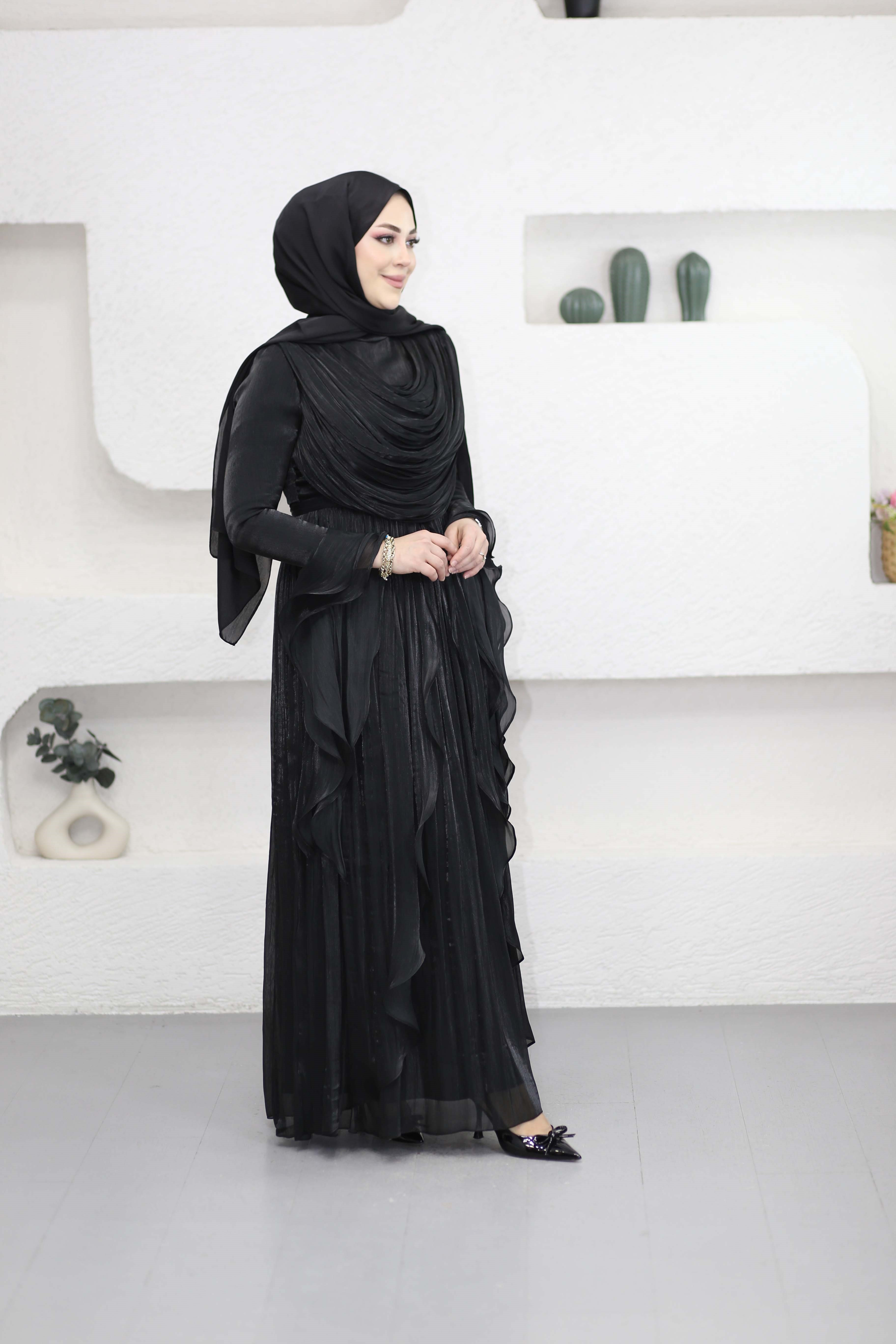 Zarif Abiye Siyah 9808